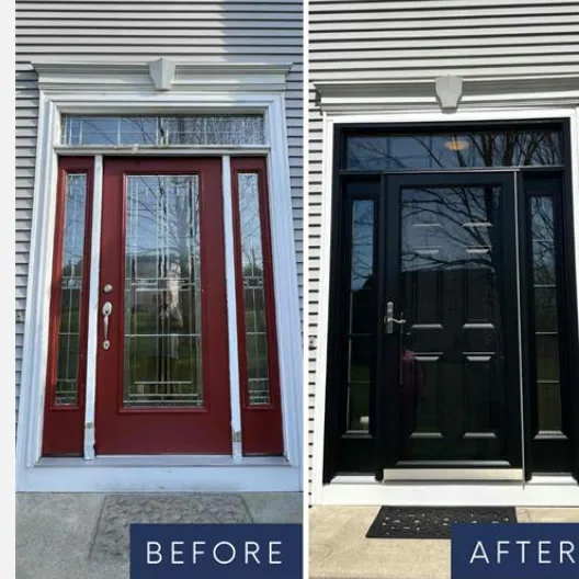 Door replacement before and after